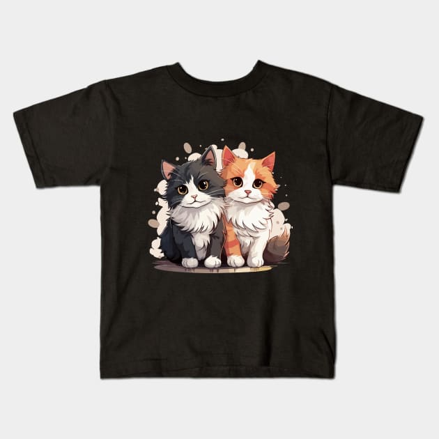 Cute Cats Kids T-Shirt by picspixydesigns